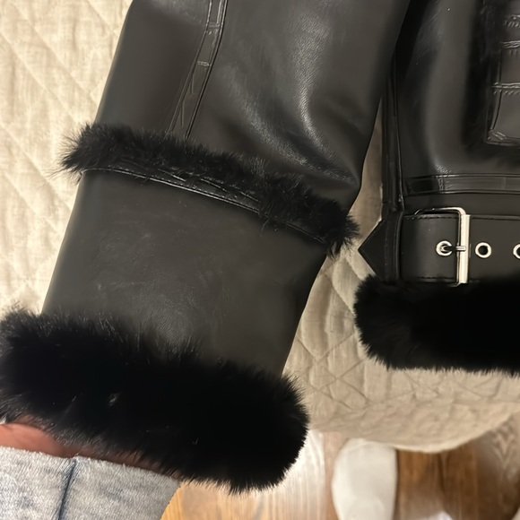 Kooples sport faux leather jacket with crocodile detailing - Picture 3 of 7